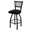 Holland Bar Stool Co 25" Swivel Counter Stool, Black Wrinkle, Black Vinyl Seat 81025BWBlkVinyl